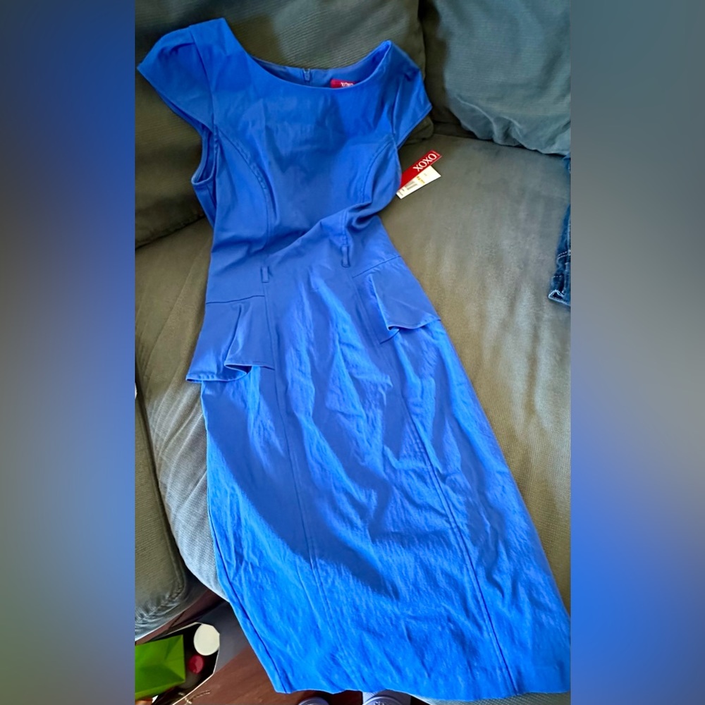 XOXO Blue Peplum Dress